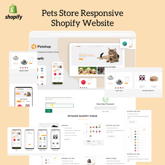 Pets Store Responsive Shopify Shopping Website