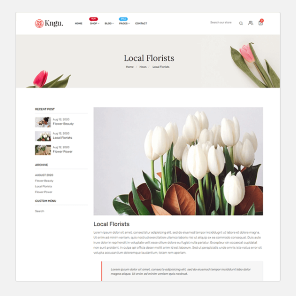 Flower Shopify Website