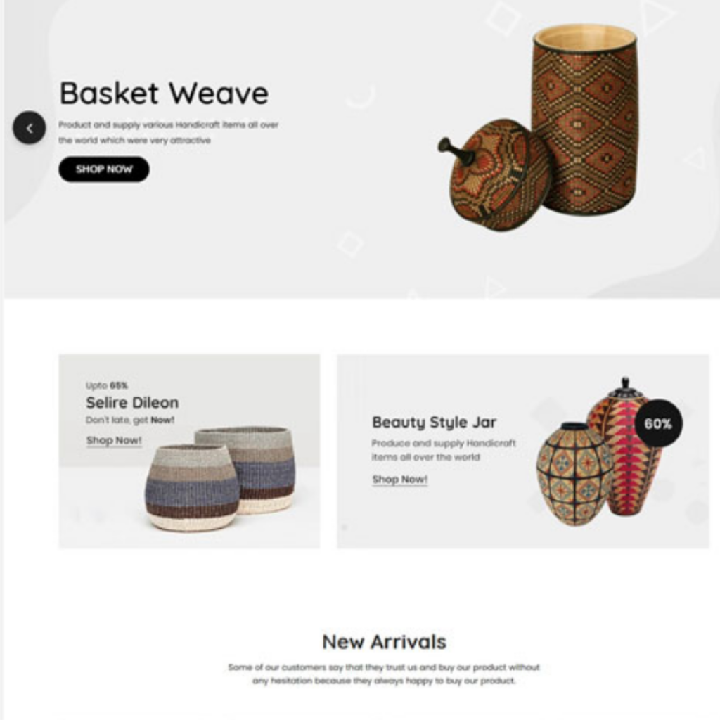 Handmade Shop Shopify Website