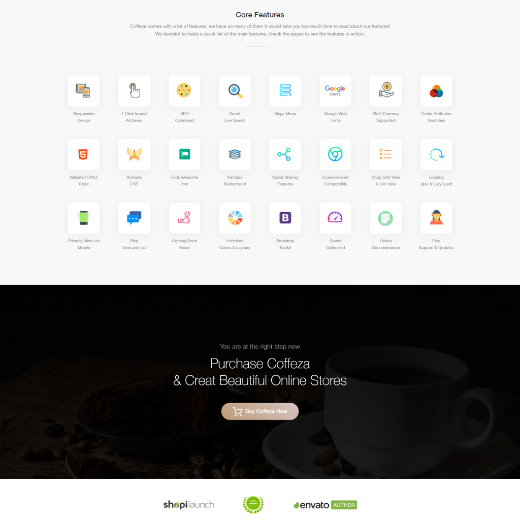 Coffee Shops and Cafés Responsive Shopify Website