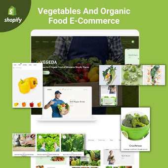 Vegetables And Organic Food E-Commerce Shopify Shopping Website