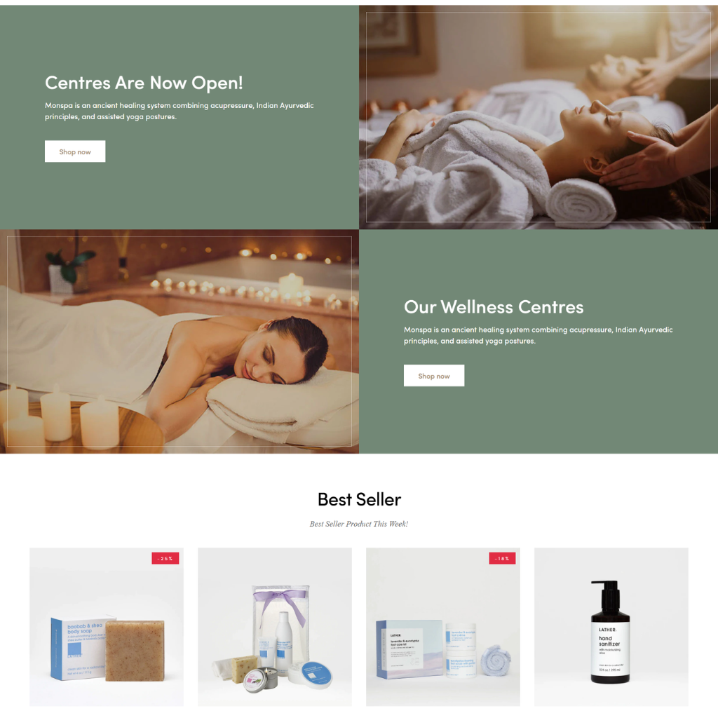 Elegant Wellness And Spa Responsive Shopify Website