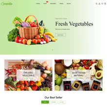 Organic Food/Fruit/vegetable E-Commerce Shopify website