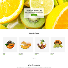 Organic Food/Fruit/vegetable E-Commerce Shopify website
