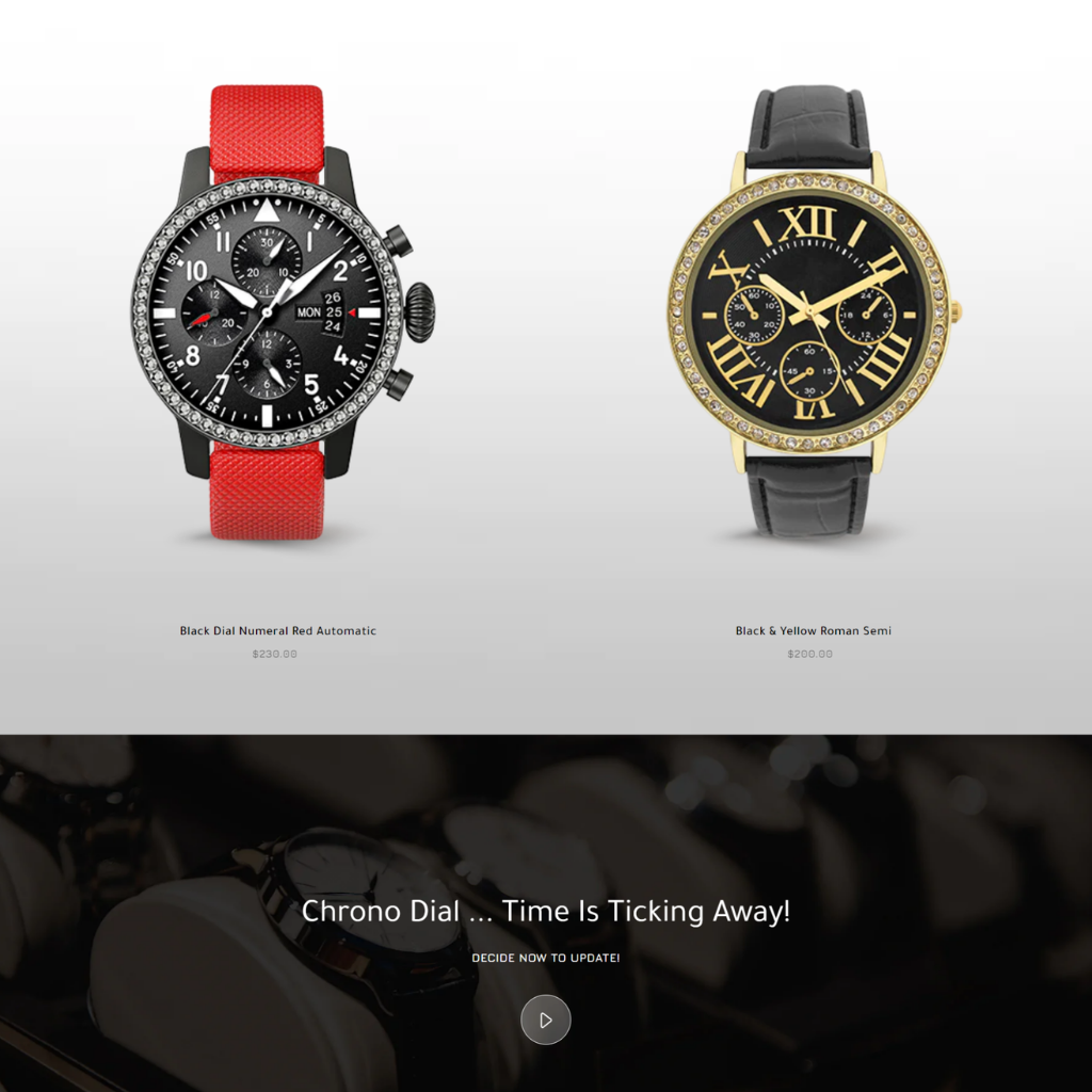 Stylish External Wrist Watch Shopify Shopping Website