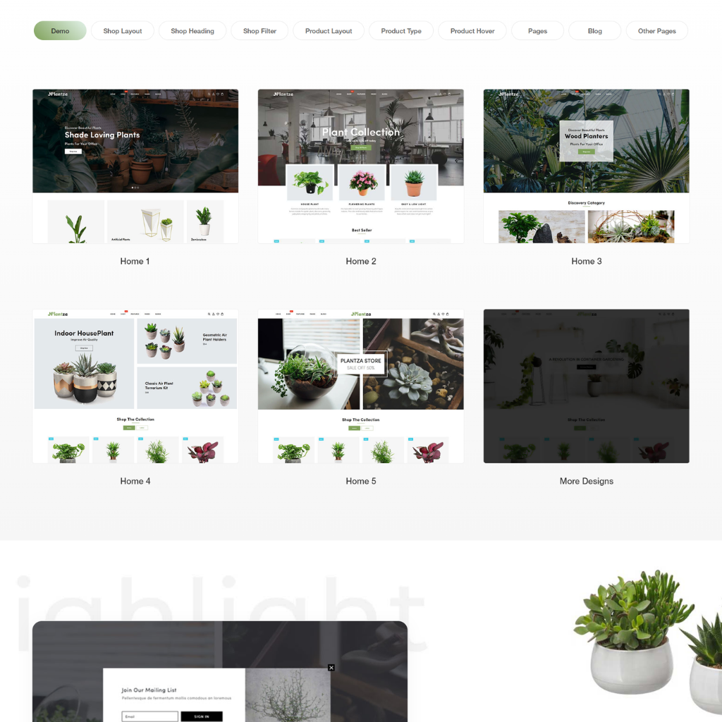 Gardening & Houseplants Shopify Shopping Website