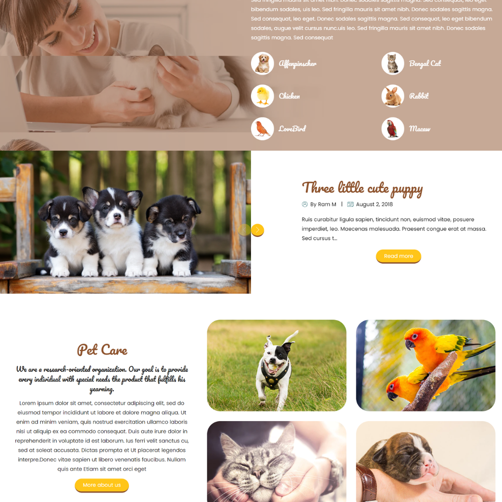 Pets Food Shopify Shopping Website