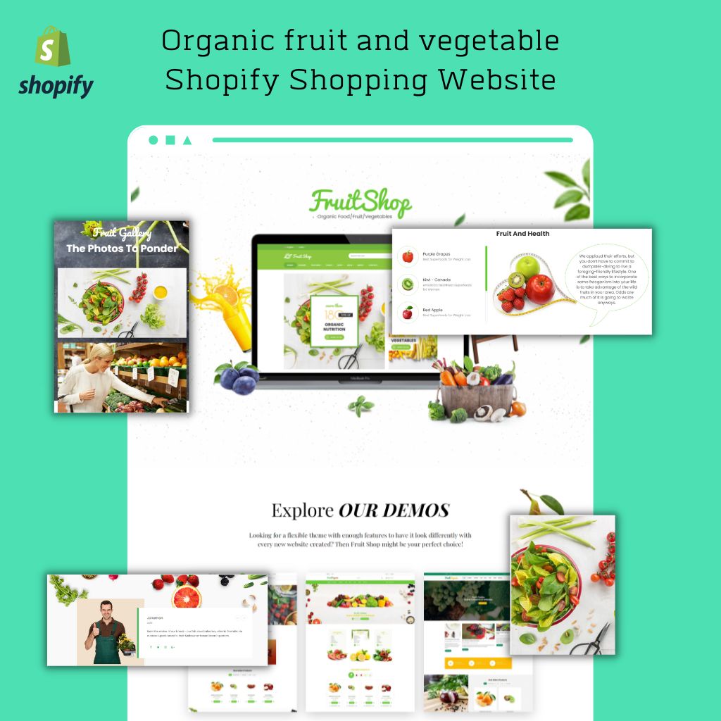 Organic fruit and vegetable Shopify Shopping Website