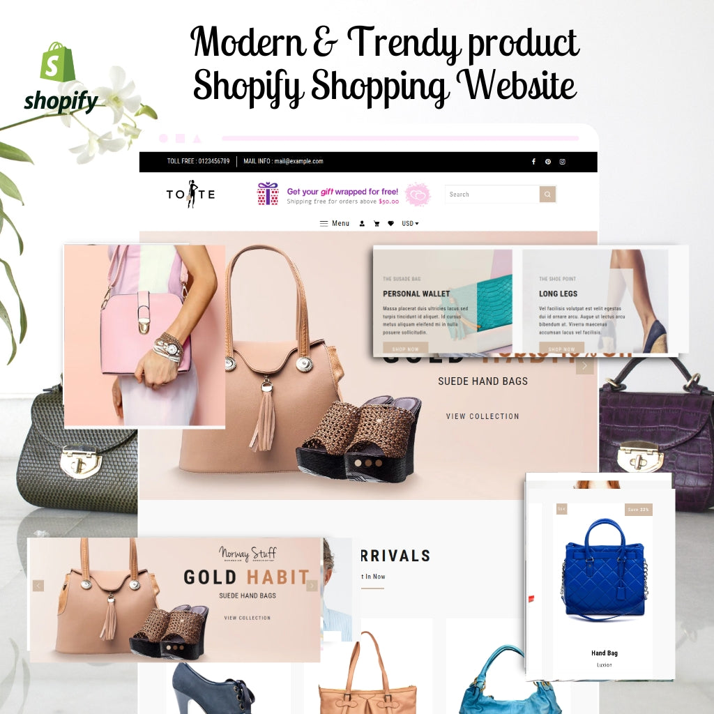 Modern & Trendy product Shopify Shopping Website