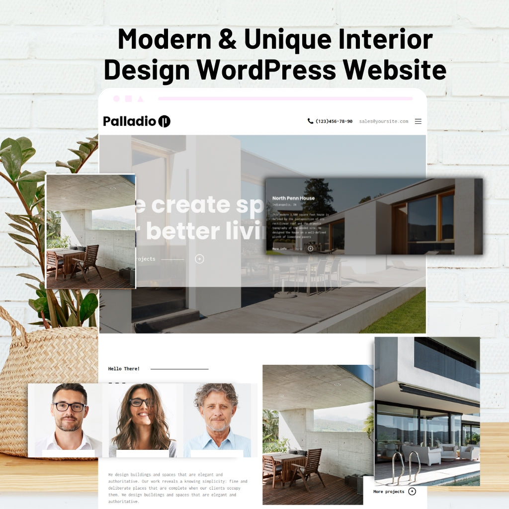 Modern & Unique Interior Design WordPress Responsive Website