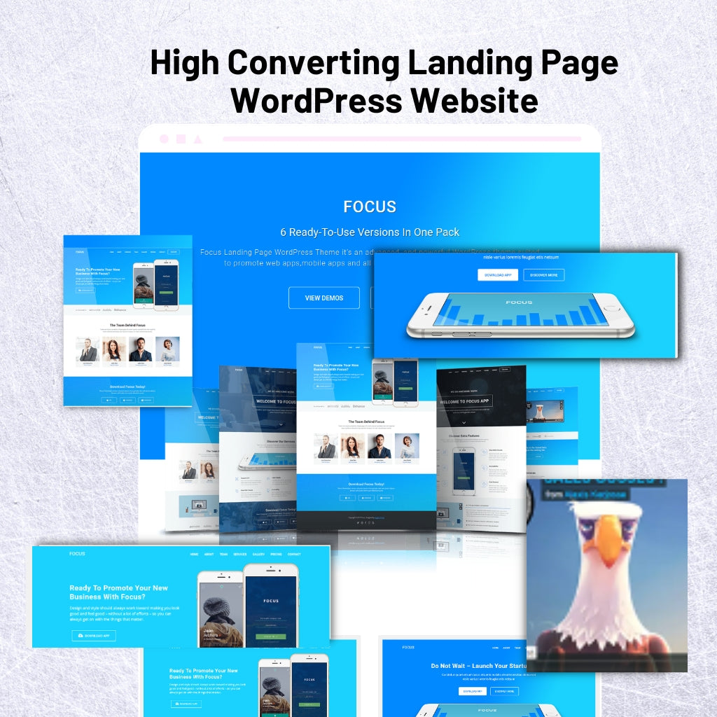 High Converting Landing Page WordPress Responsive Website