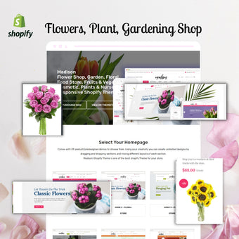 Flowers, Plant, Gardening Shop Shopify Shopping Website