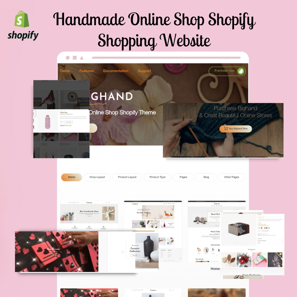 Handmade Online Shop Shopify Shopping Website