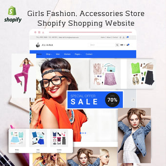 Girls Fashion, Accessories Store Shopify Shopping Website