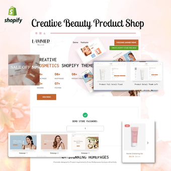 Creative Beauty Product Shop Shopify Shopping Website