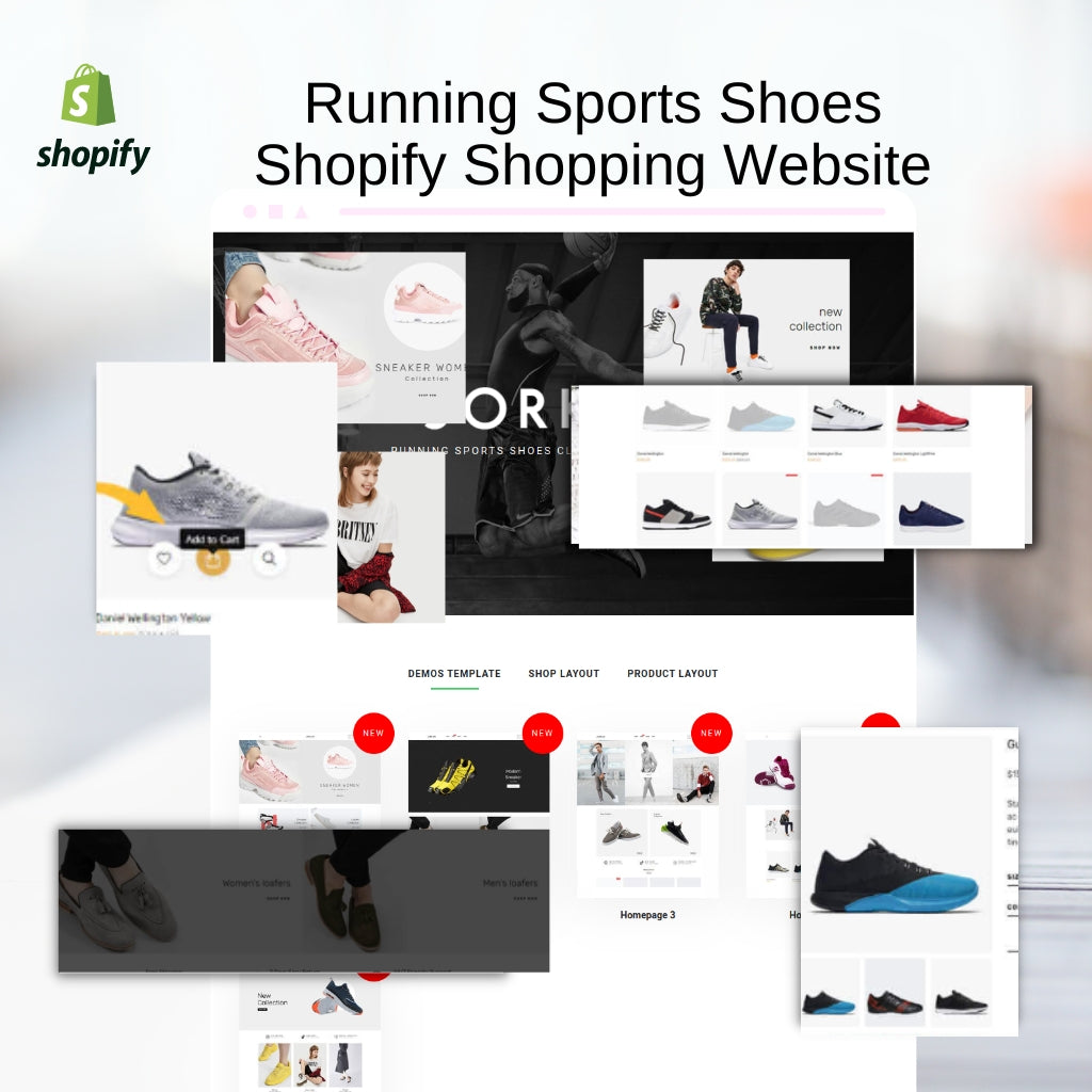 Running Sports Shoes Shopify Shopping Website