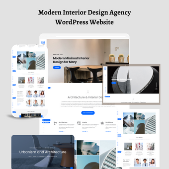 Modern Interior Design Agency WordPress Responsive Website