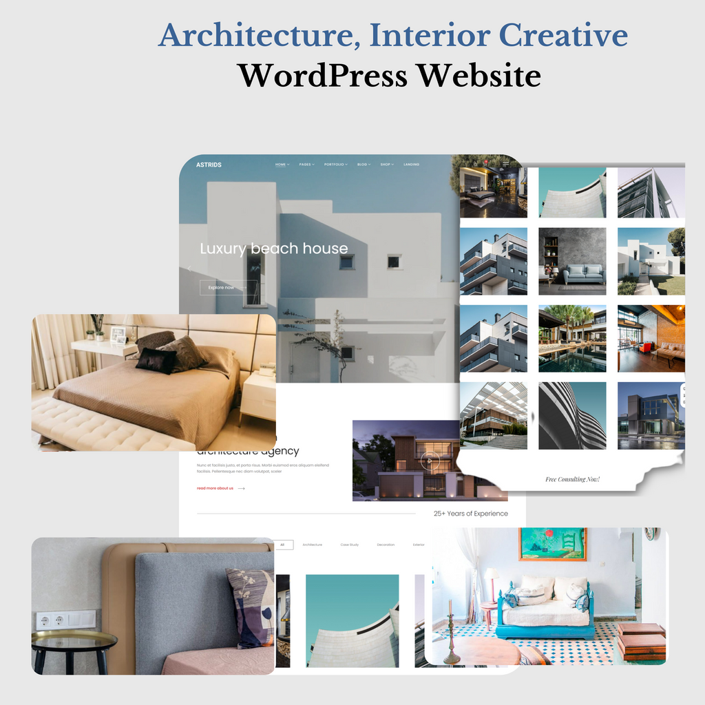 Architecture, Interior Creative WordPress Responsive Website