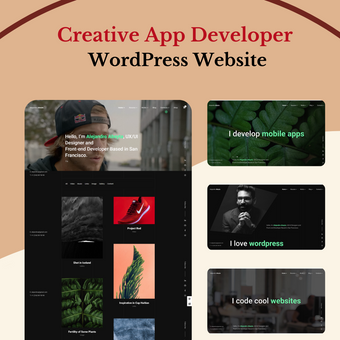 Creative App Developer WordPress Responsive Website